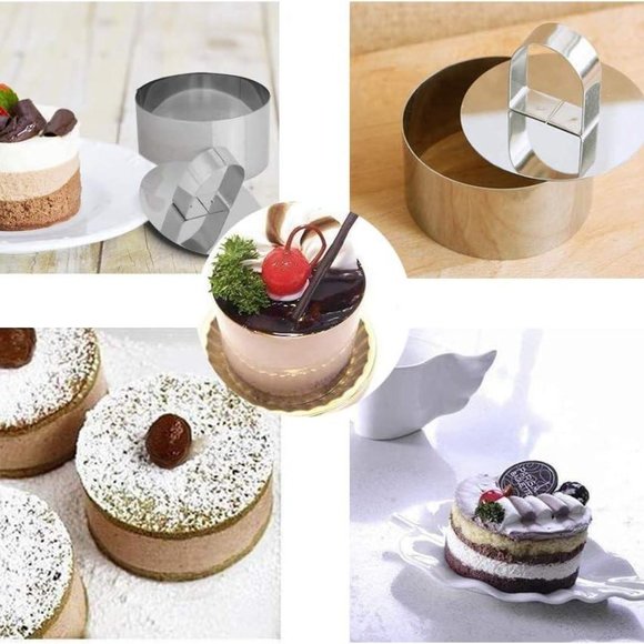 3D Cake Molds with Pusher Lifter Cooking Rings Set of 41 Pack (4 Styles) - Picture 6 of 15